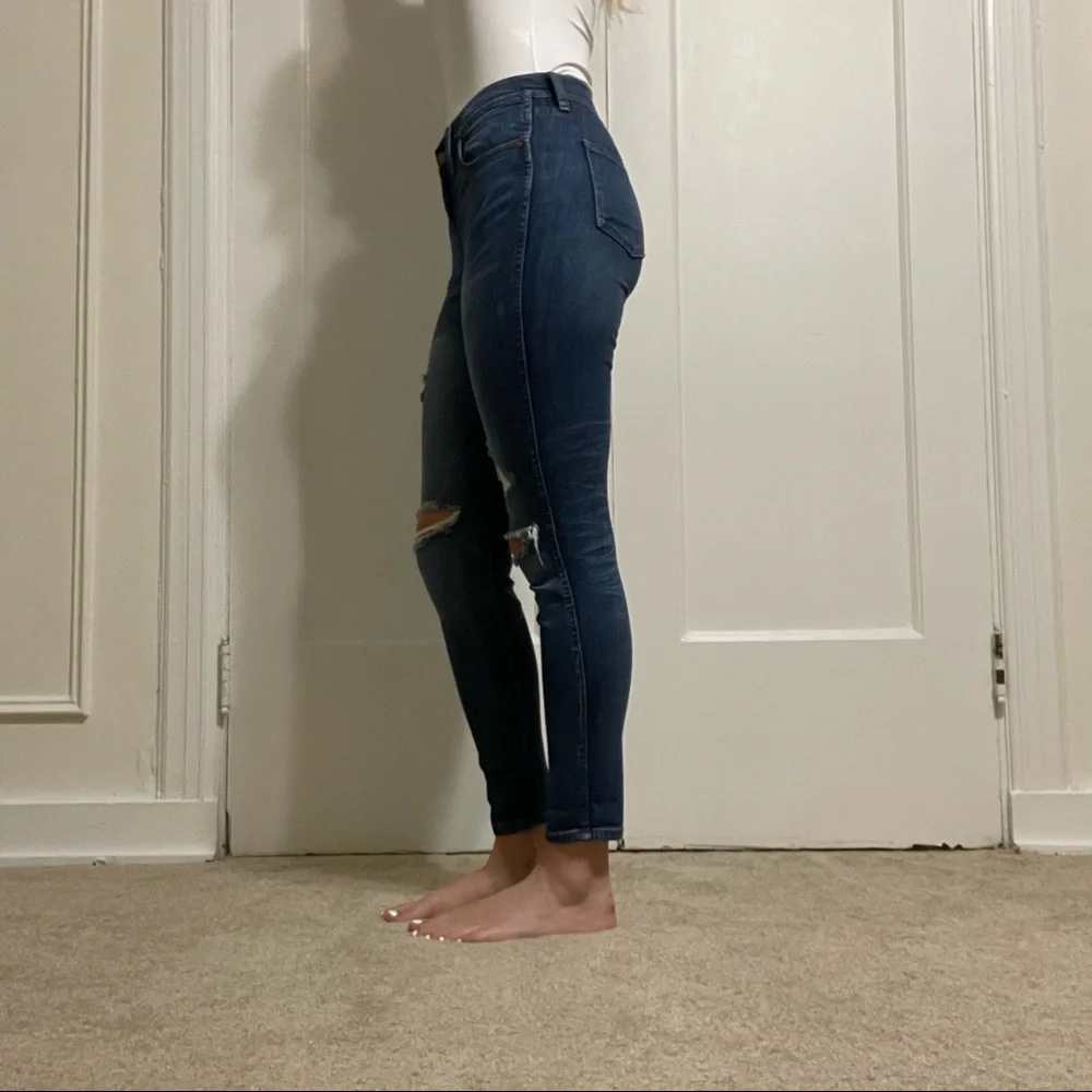 Madewell High Rise Ripped Skinny Jeans - Picture 2 of 2